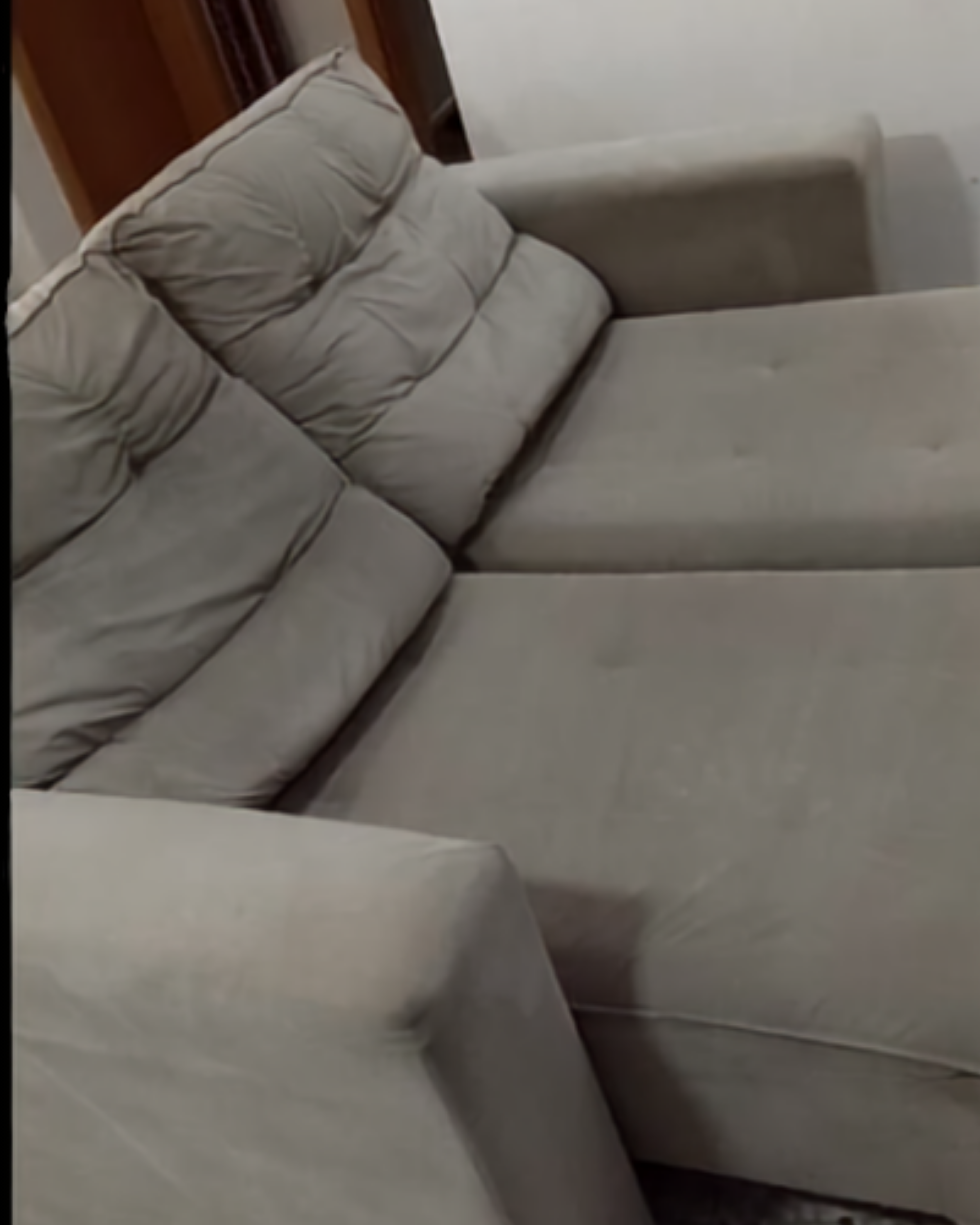 Sofá depois da higienização